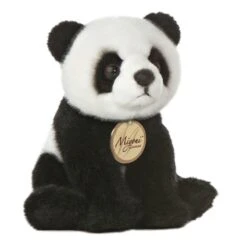 Realistic Stuffed Panda Bear 5 Inch Plush By Aurora