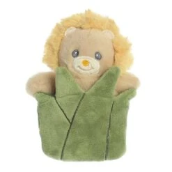 Pocket Peekers Baby Safe Plush Leo Lion Rattle And Crinkle Toy By Ebba