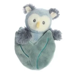 Pocket Peekers Baby Safe Plush Ollie Owl Rattle And Crinkle Toy By Ebba