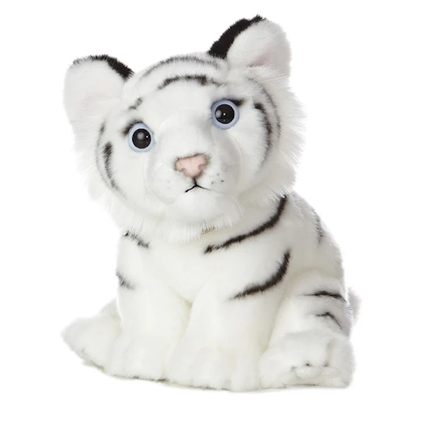 Realistic Stuffed White Tiger Cub 10 Inch Plush Animal By Aurora 2 Realistic Stuffed White Tiger Cub 10 Inch Plush Animal By Aurora - Image 2