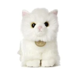 Realistic Stuffed Angora Kitten 7 Inch Plush Cat By Aurora