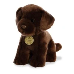 Realistic Stuffed Chocolate Lab Puppy 9 Inch Miyoni Plush By Aurora