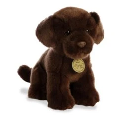 Realistic Stuffed Chocolate Lab Puppy 9 Inch Miyoni Plush By Aurora -Plush Toy Store AR 26379 4