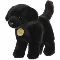 Realistic Stuffed Black Lab 10 Inch Miyoni Plush By Aurora -Plush Toy Store AR 26388 6