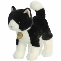 Realistic Standing Stuffed Tuxedo Cat 10 Inch Miyoni Plush By Aurora -Plush Toy Store AR 26393 6