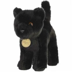 Realistic Stuffed Standing Black Panther Miyoni Wild Cat Plush By Aurora -Plush Toy Store AR 26405 6