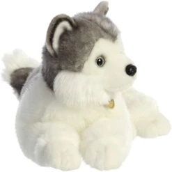 Realistic Stuffed Siberian Husky 14 Inch Miyoni Plush Dog By Aurora -Plush Toy Store AR 26411 3