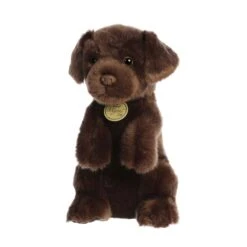 Sitting Pretty Plush Chocolate Lab By Aurora -Plush Toy Store AR 26494 6