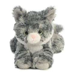 Little Lily The Stuffed Gray Tabby Cat Mini Flopsie By Aurora