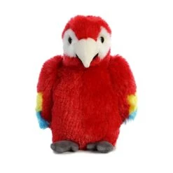 Little Flight The Stuffed Scarlet Macaw Mini Flopsie By Aurora