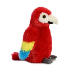 Little Flight The Stuffed Scarlet Macaw Mini Flopsie By Aurora -Plush Toy Store AR 31738 4