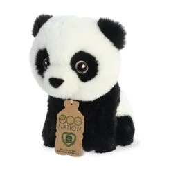 Eco Nation Mini Stuffed Panda By Aurora -Plush Toy Store AR 35070 6