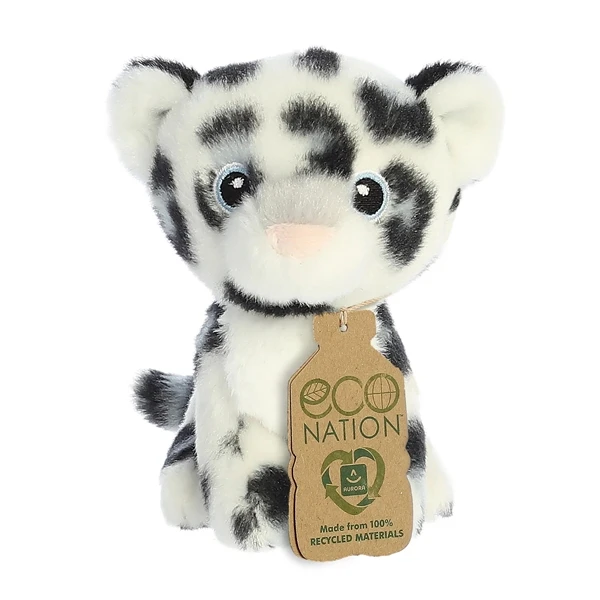 Eco Nation Mini Stuffed Snow Leopard By Aurora 1 Eco Nation Mini Stuffed Snow Leopard By Aurora