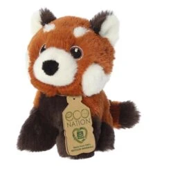 Eco Nation Mini Stuffed Red Panda By Aurora -Plush Toy Store AR 35091 6