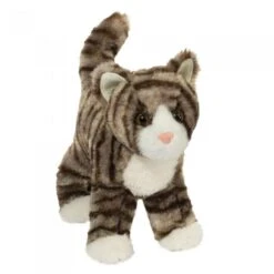 Zigby The 8 Inch Plush Gray Stripe Cat By Douglas