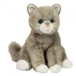 Rita The 12 Inch Plush Floppy Gray Cat By Douglas