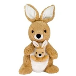 Mom And Baby Plush Kangaroos By Fiesta