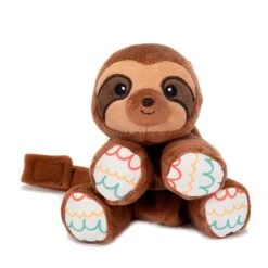 Huggy Huggables Baby Safe Floppy Plush Sloth Pacifier Holder By Fiesta