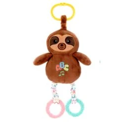 Huggy Huggables Baby Safe Plush Sloth Activity Toy With Sound By Fiesta