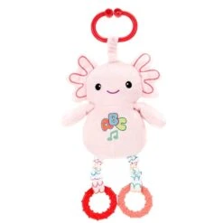 Huggy Huggables Baby Safe Plush Axolotl Activity Toy With Sound By Fiesta