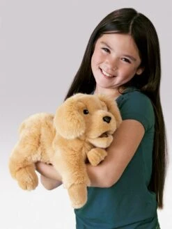 Full Body Golden Retriever Puppy Puppet By Folkmanis Puppets -Plush Toy Store FK 2862 4