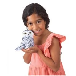 Small Snowy Owl Puppet By Folkmanis Puppets -Plush Toy Store FK 3197 5