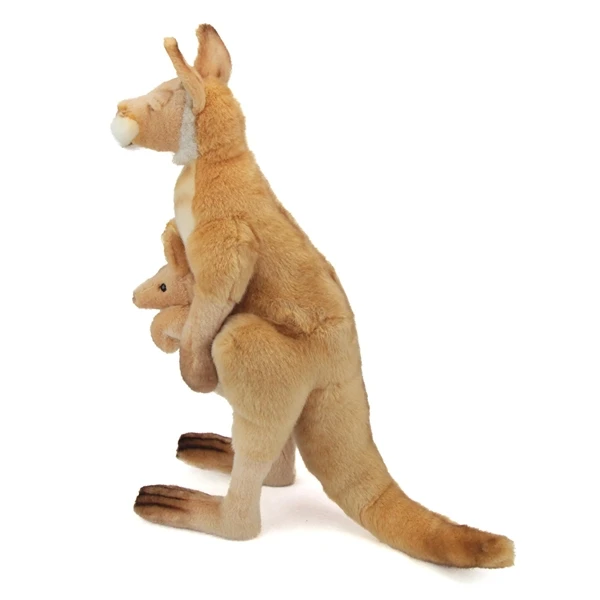Handcrafted 17 Inch Lifelike Kangaroo And Joey Stuffed Animal By Hansa 2 Handcrafted 17 Inch Lifelike Kangaroo And Joey Stuffed Animal By Hansa - Image 2