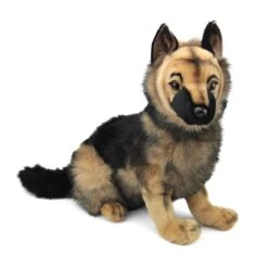 Handcrafted 16 Inch Lifelike Stuffed German Shepherd Puppy By Hansa