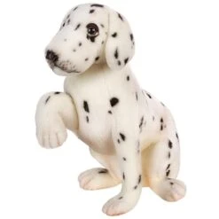 Lifelike Sitting Dalmatian Puppy Stuffed Animal By Hansa