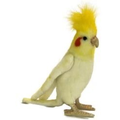 Handcrafted 9 Inch Lifelike White Cockatiel Stuffed Animal By Hansa