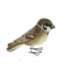 Handcrafted 3 Inch Lifelike Sparrow Stuffed Animal By Hansa