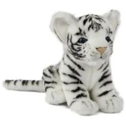 Handcrafted 6 Inch Sitting Lifelike White Tiger Cub Stuffed Animal By Hansa 1 Handcrafted 6 Inch Sitting Lifelike White Tiger Cub Stuffed Animal By Hansa