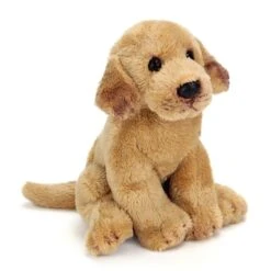 Small Sitting Stuffed Yellow Lab By Demdaco