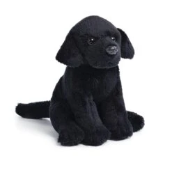 Small Sitting Stuffed Black Lab By Demdaco