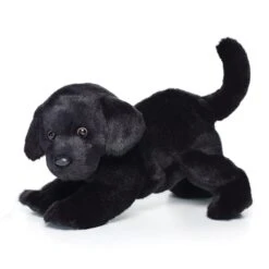 Lifelike Black Lab Stuffed Animal By Demdaco