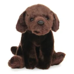 Lifelike Chocolate Lab Stuffed Animal By Demdaco