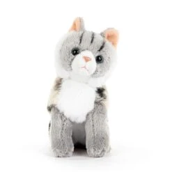 Animalcraft 6 Inch Stuffed Gray Maine Coon Cat By Demdaco