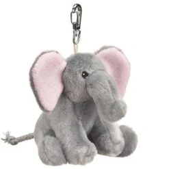 Small Of The Wild Clip On Stuffed Elephant By Wildlife Artists