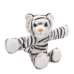 Huggers White Tiger Stuffed Animal Slap Bracelet By Wild Republic