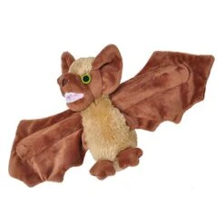 Huggers Brown Bat Stuffed Animal Slap Bracelet By Wild Republic
