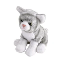 Pocketkins Eco-Friendly Small Plush Grey Tabby Cat By Wild Republic